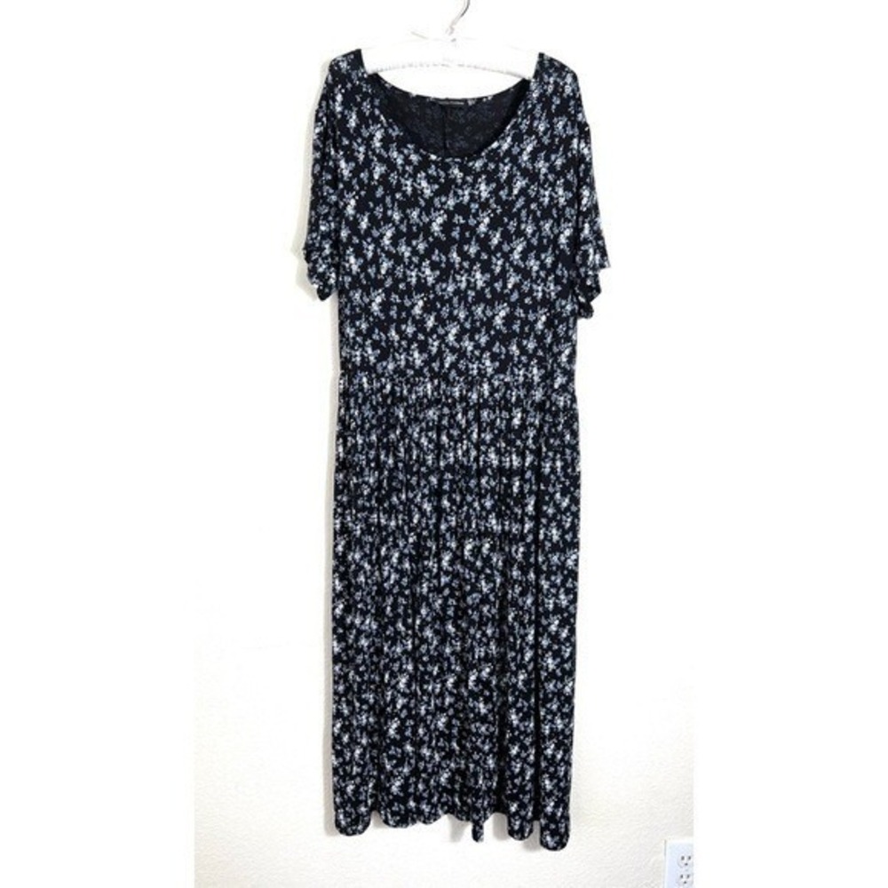 Pretty Little Thing Jersey Midi Dress Womens 12 Dark Feminine Y2K Retro Ditsy